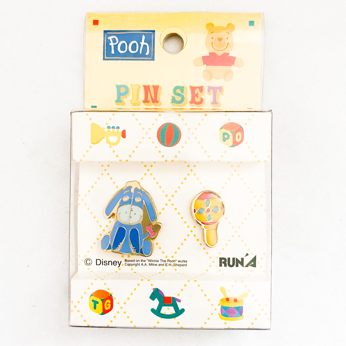 Disney x RunA - Eeyore & Rattle Pin Set