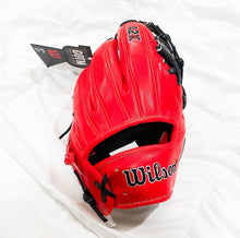 Wilson A2k Red and Black Stitching Baseball Glove Infield 11.5”