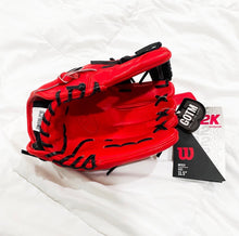 Wilson A2k Red and Black Stitching Baseball Glove Infield 11.5”