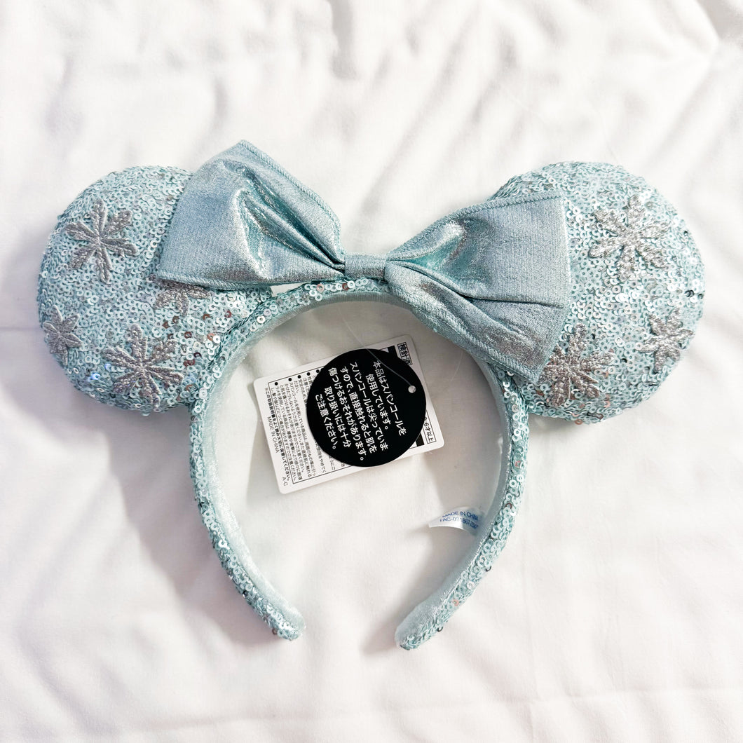 Tokyo Disney Resort - Fantasy Springs Anna & Elsa Frozen Journey Collection - Elsa Sequin Minnie Mouse Ears Headband