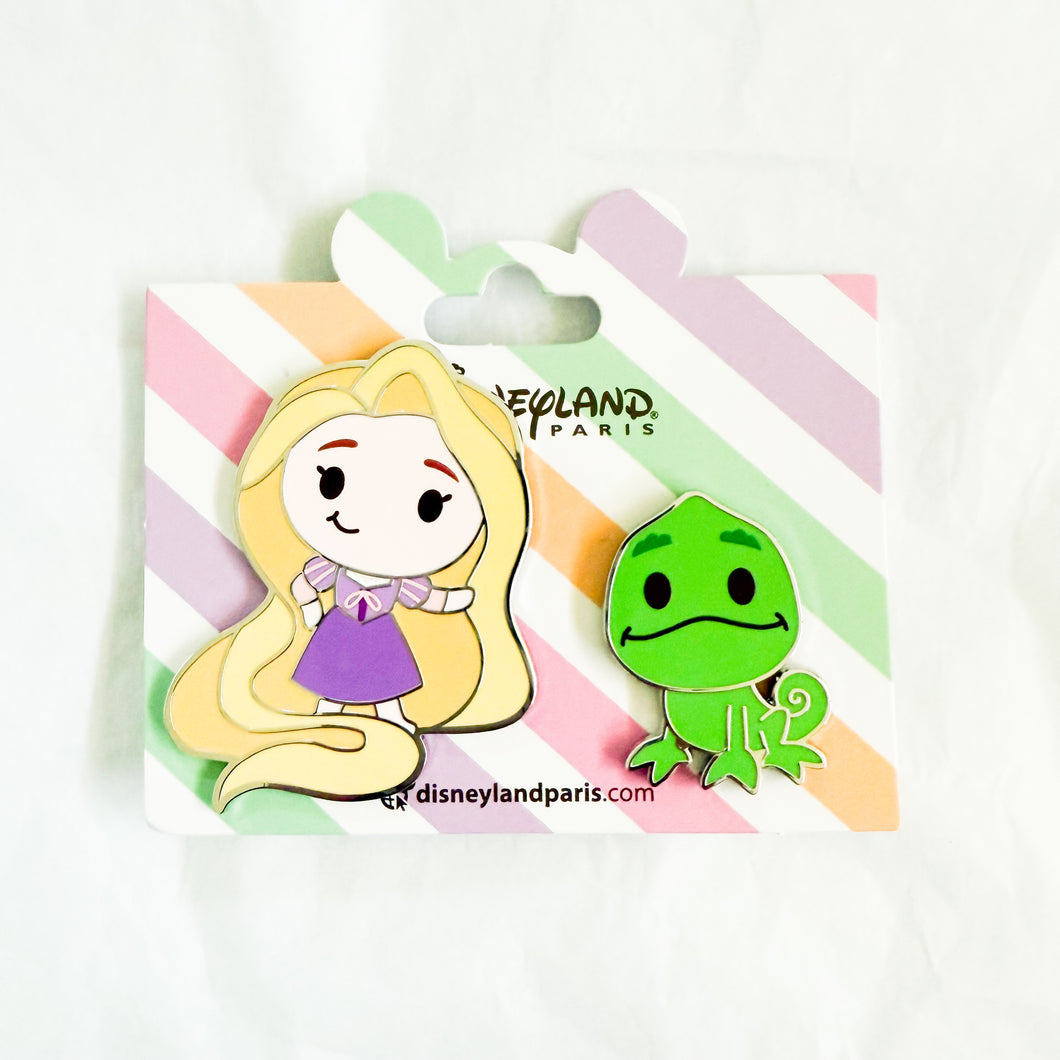 DLP - Big Head Cuties - Rapunzel and Pascal Pin Set