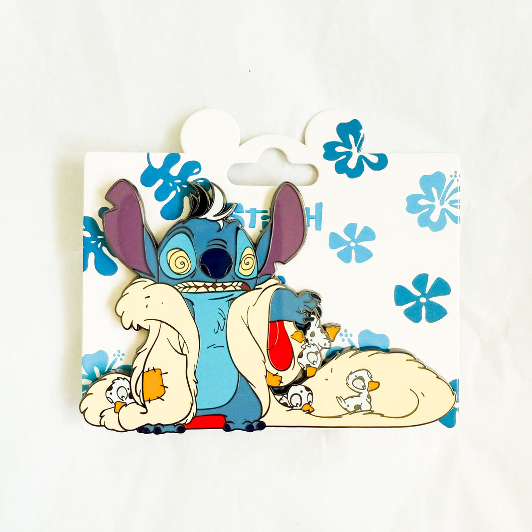 DLP - Stitch as Cruella De Vil Jumbo Pin