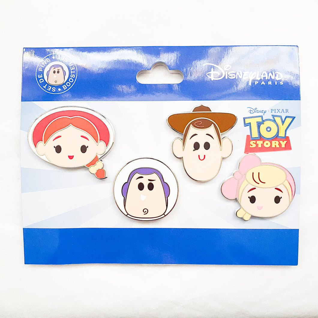 DLP - Toy Story - Jessie, Buzz Lightyear, Woody and Bo Peep Booster Pins Set