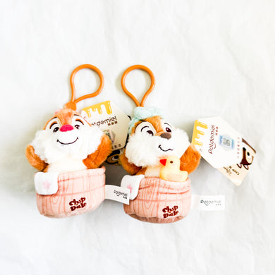 Chip and Dale in Bathtub Plush Bag Clips Set