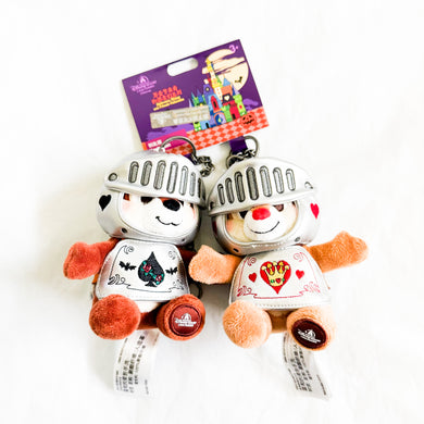 SHDR - Halloween 2024 - Chip and Dale as Knights Plush Keychains