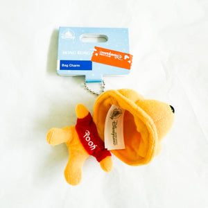 HKDL - Winnie the Pooh Mini Plush Hat Keychain