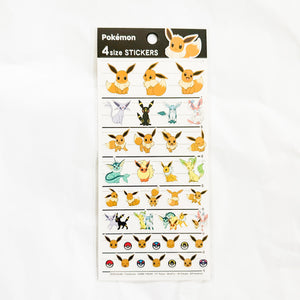 Pokemon Center - Eevee Evolutions 4 Size Stickers