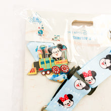 HKDL - Mickey Mouse Completer Train Pin with Lanyard and Badge Holder