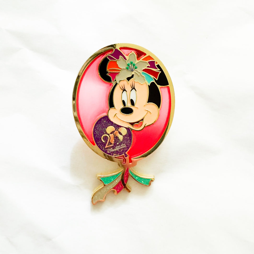 HKDL - 20th Anniversary Balloon Series - Minnie Mouse Pin