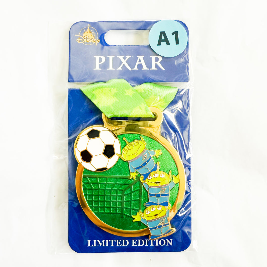 HKDL - Magic Game Prize - Little Green Men Soccer Medal Pin