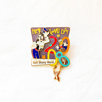 New Year's Day 2008 - Goofy, Donald Duck, Chip and Dale Pin