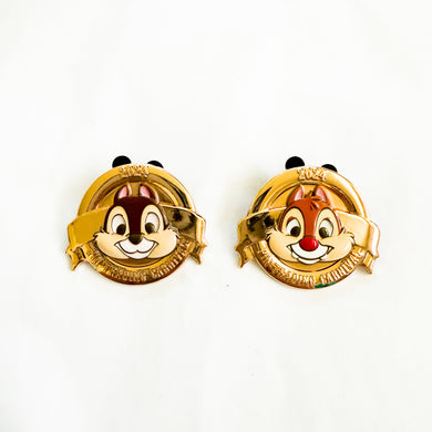 HKDL - Pin Trading Carnival 2024 - Chip and Dale Gold Pins Set