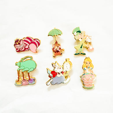 Loungefly - Alice in Wonderland Unbirthday Party Complete Pins Set