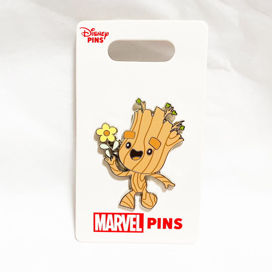 Groot with Flowers Pin