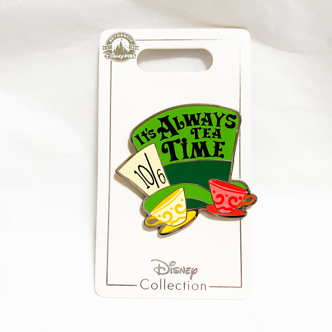 Mad Hatter Hat - It's Always Tea Time Pin