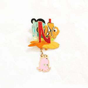 DLP - Walt Disney Letter Series - N - Nemo and Pearl Pin