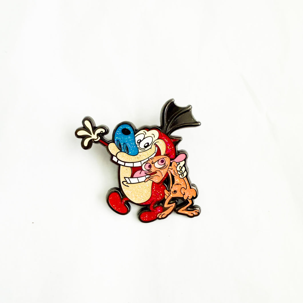 Loungefly - Nickelodeon - Glitter Chaser Ren and Stimpy Pin