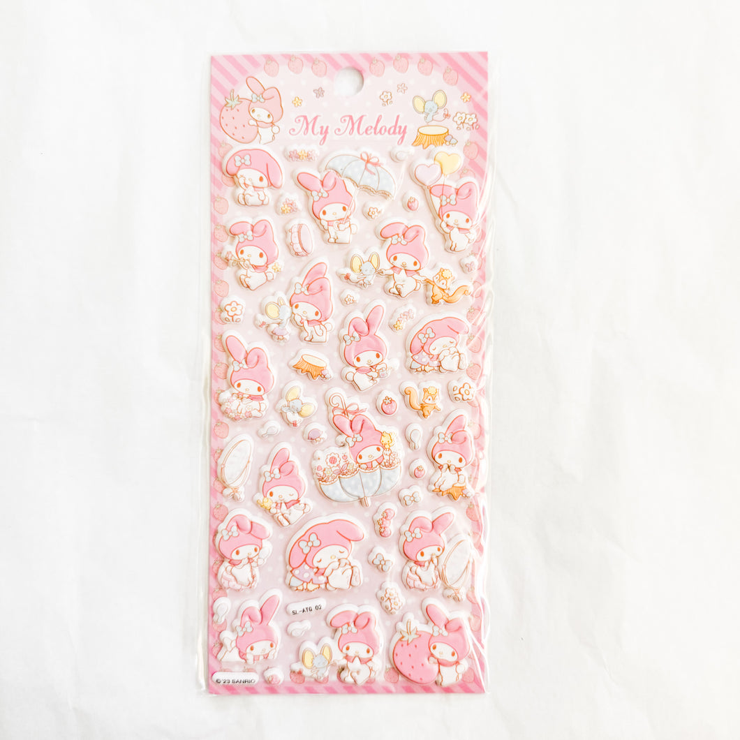 My Melody Puffy Stickers Sheet