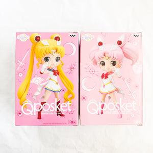 Banpresto QPosket Sailor Moon - Super Sailor Moon & Super Sailor Chibi Moon Version A Bundle Figures