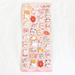 Cute Pets Ver. 1 Puffy Stickers Sheet