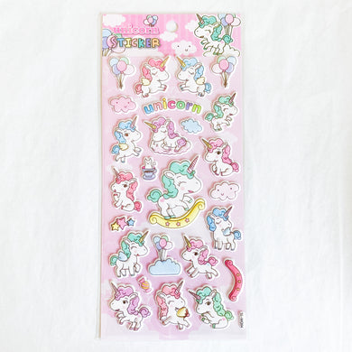 Unicorn Ver. 1 Puffy Stickers Sheet