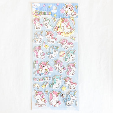 Unicorn Ver. 3 Puffy Stickers Set
