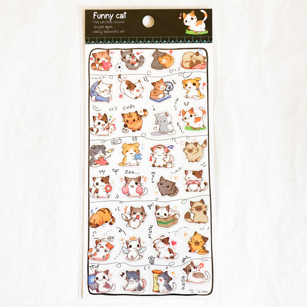 Funny Cats Ver. 3 Stickers Sheet