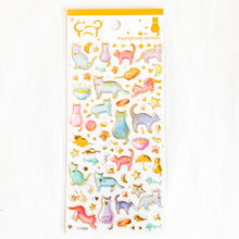 Cats Silhouettes Puffy Stickers Sheet