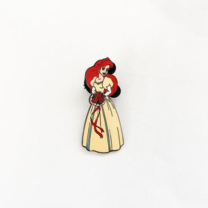 Ariel In Wedding Dress and Flowers Pin