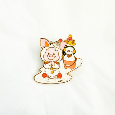 SHDR - Winter Activities - Piglet and Snowman Pin