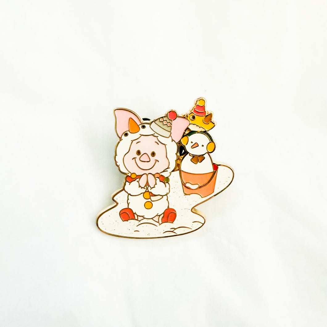 SHDR - Winter Activities - Piglet and Snowman Pin