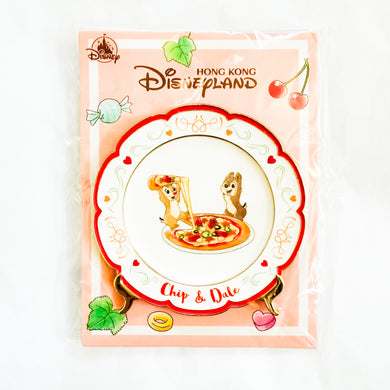 HKDL - Chip and Dale - Dessert Plates - Pizza Pin