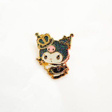 Loungefly - Kuromi 20th Anniversary - Glitter Chaser Kuromi with Crown and Scepter Pin