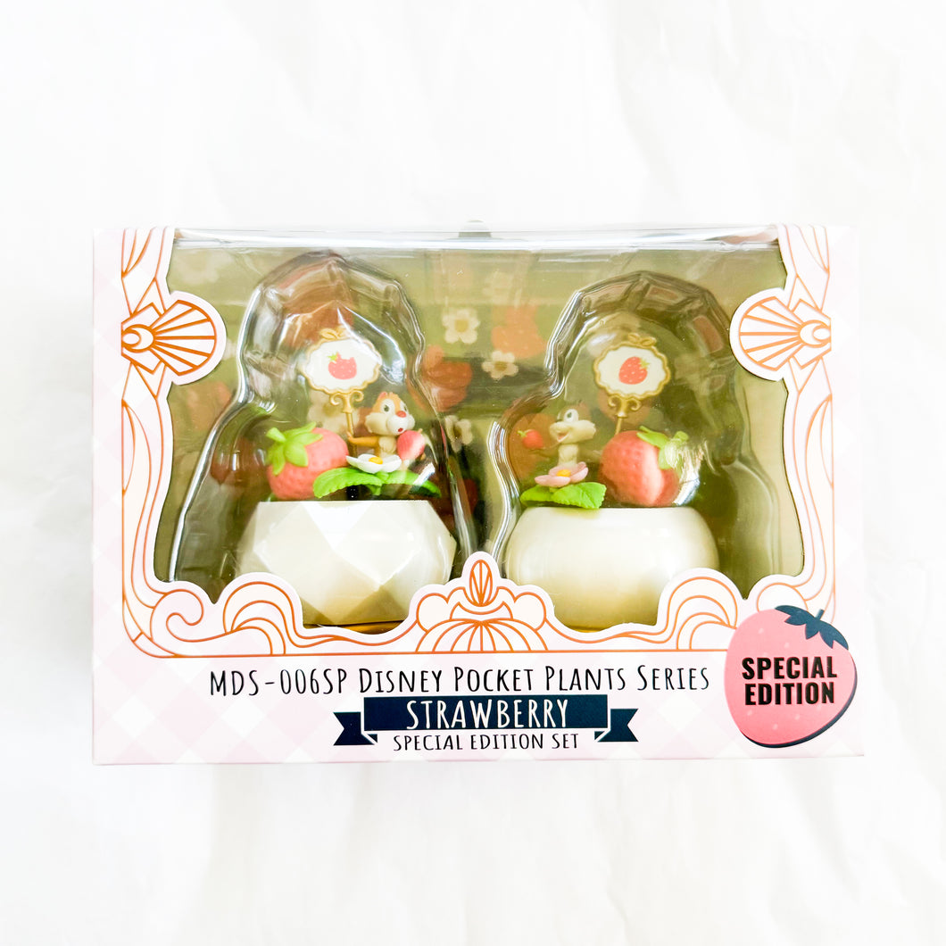 Beast Kingdom - MDS-006SP - Disney Pocket Plants Series Strawberry with Chip and Dale