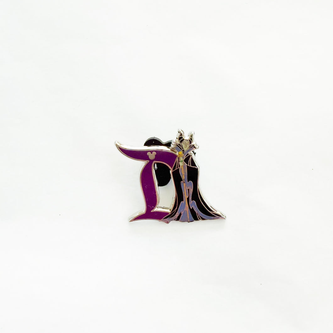 Hidden Mickey - Disneyland 'D' - Maleficent Pin