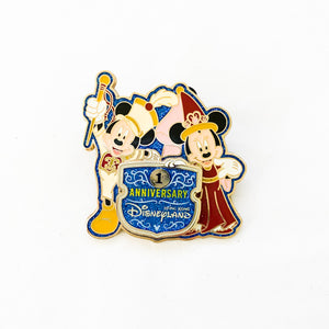Hong Kong Disneyland - 1st Anniversary - Mickey and Minnie Mouse Pin