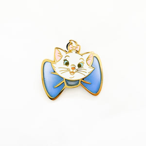 Marie Blue Ribbon Stained Glass Pin