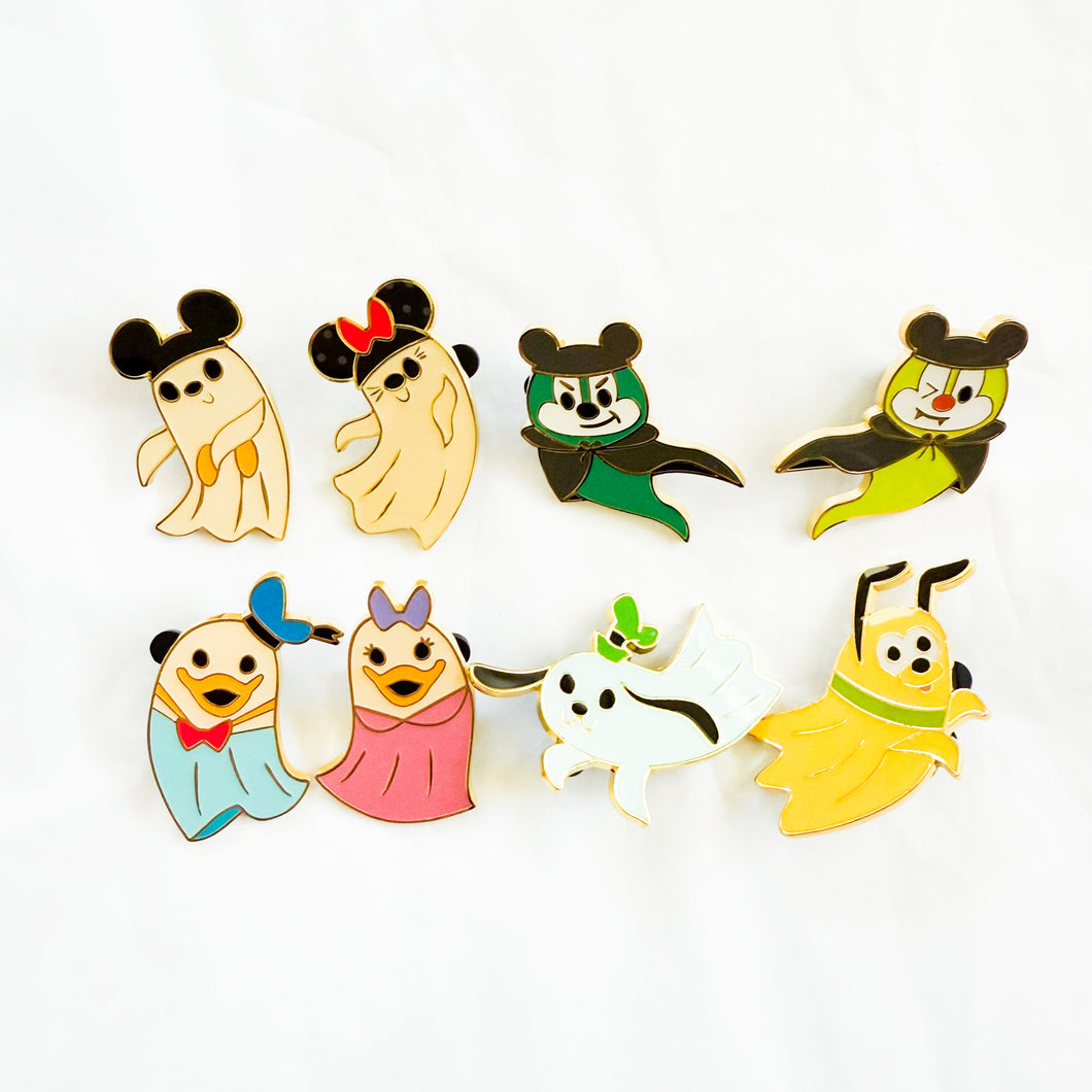 HKDL - Halloween GITD Ghost - Complete Pins Set