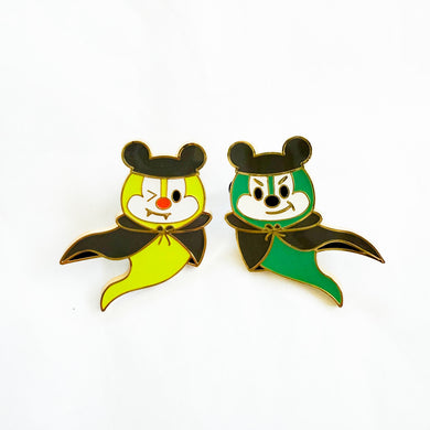 HKDL - Halloween GITD Ghost - Chip and Dale Pins Set