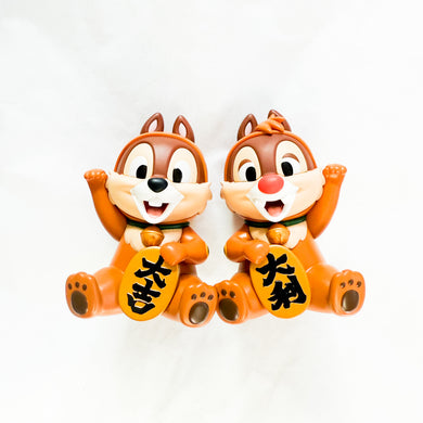 Fukuheya Lucky Series 6 - Chip and Dale - Maneki Neko (Brown) Mini Figures Set