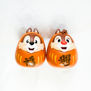 Kuruheya Lucky Series 6 - Chip and Dale - Daruma (Brown) Mini Figures Set