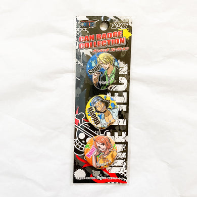 One Piece Can Badge Collection - Sanji, Usopp, and Nami