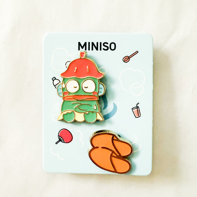 Miniso x Sanrio - Hot Springs Series - Hangyodon Pin Set