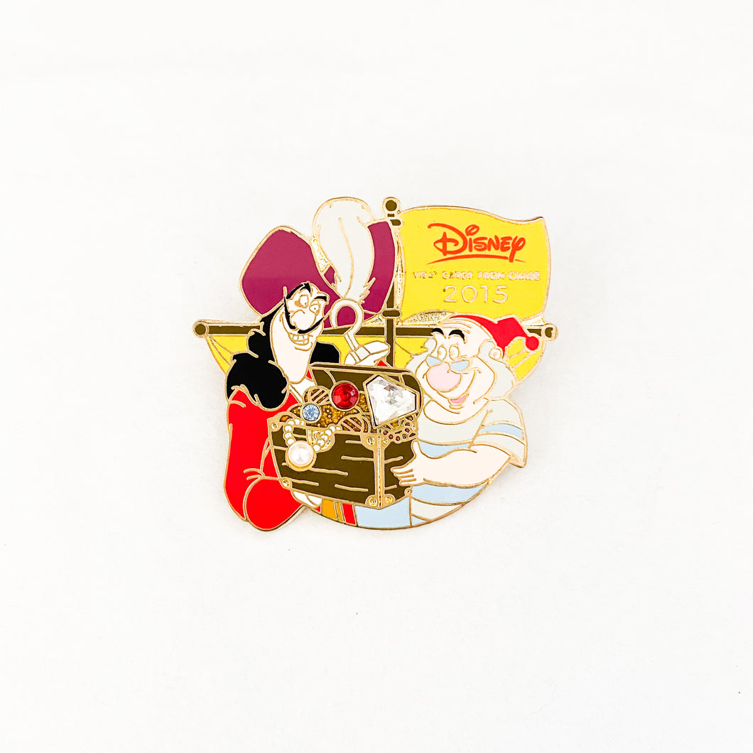 Chase Visa Cardmembers 2015 - Captain Hook & Mr. Smee Treasure Chest Jewels Pin