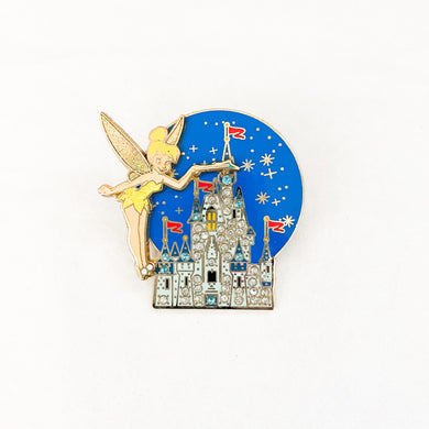 Disneyland Jeweled Castle Tinker Bell With Fireworks Pin