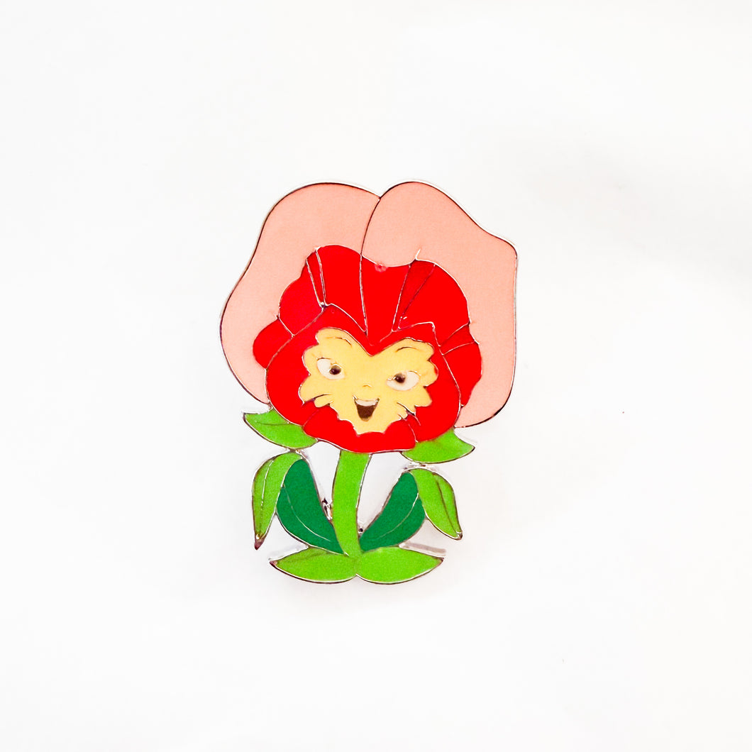 Loungefly - Alice in Wonderland Flowers - Red Pansy Flower Pin