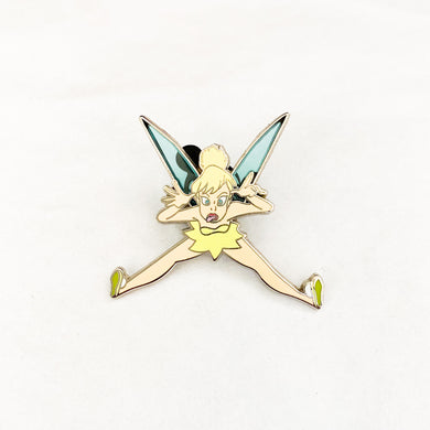 Tinker Bell Silly Face Stained Glass Wings Pin