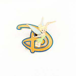 Where Dreams Come True - Disney "D" - Tinker Bell Pin
