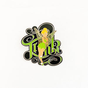 Tinker Bell Ink Art Stained Glass Wings Pin