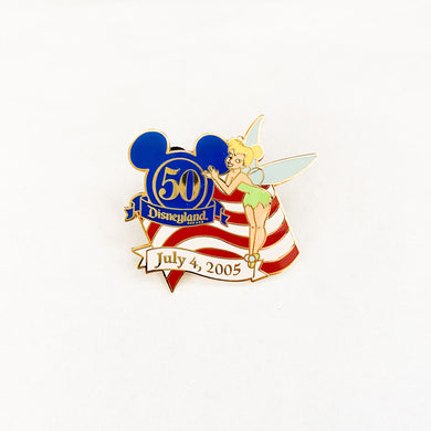 50th Anniversary - July 4, 2005 - American Flag Tinker Bell Pin
